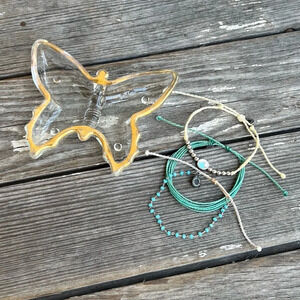 Pura Vida 3 Bracelets Bundle With Butterfly Tray